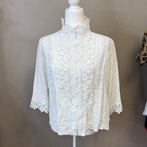 POL Floral Lace Blouse